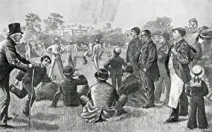 Cricket being played in Regents Park, London