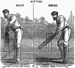 Cricket the right and wrong way of batting