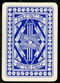 Cricket - Run-It-Out card game - card back, blue