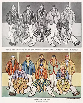 Images Dated 10th February 2020: Cricket team in blazers by Fougasse