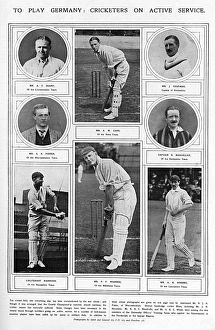 Images Dated 24th October 2016: Cricketers on active service