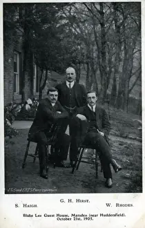 Blake Prints: Cricketers Hirst, Haigh and Rhodes, Blake Lee Guest House
