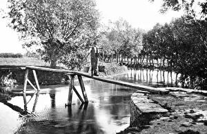 Cricklade Plank Bridge River Thames Victorian period