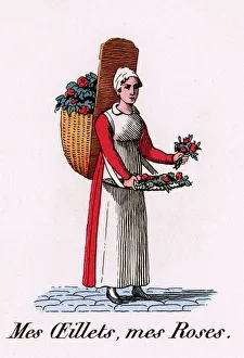 Images Dated 22nd May 2018: Cries of Paris - flower seller
