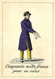 Tickets Prints: Cries of Paris - lottery ticket seller