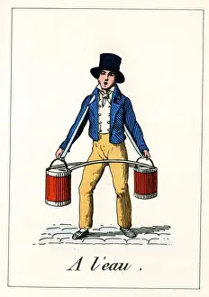 Buckets Prints: Cries of Paris - water carrier