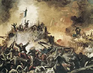 Malakoff Prints: Crimean War. Battle of Malakoff (1855). Litography