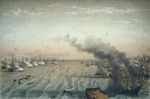 Odessa Prints: Crimean War. The bombardment of Odessa. On April