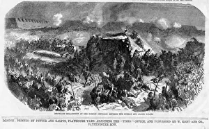 Desperate Prints: Crimean War, engagement of Russian and allied forces