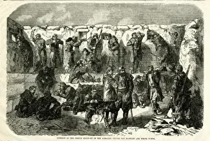 Mamelon Prints: Crimean War, inside a French rifle pit