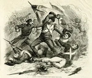 Davies Prints: Crimean War, Sergeant Davies defending the colours