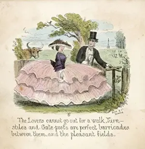 Crinolines Prints: Crinoline Hampers Walk