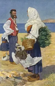 Herbs Prints: Croatia - Dalmatian National Costumes