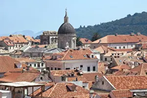 Dubrovnik Prints: CROATIA. DUBROVNIK. General view of the city with the dome o
