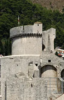 CROATIA. DUBROVNIK. Minceta tower designed by Michelozzi in