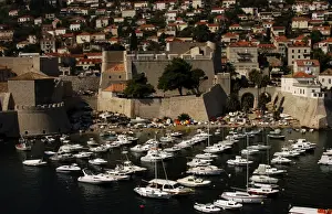 Dubrovnik Prints: CROATIA. DUBROVNIK. View of Old Port and Fort Revelin