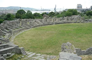 Dalmatia Prints: Croatia, Solin. City of Salona. The amphitheatre ruins