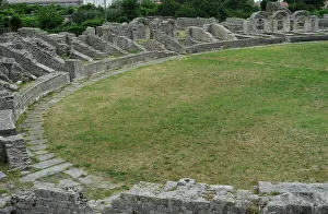 Dalmatia Prints: Croatia, Solin. City of Salona. The amphitheatre ruins