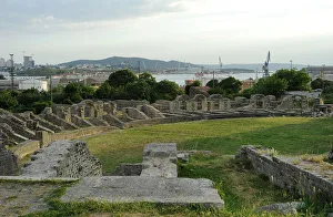 Dalmatia Prints: Croatia, Solin. City of Salona. The amphitheatre ruins