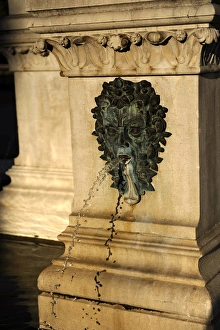 Images Dated 25th April 2012: Croatia. Zagreb. Holy Marys column with angels and fountain