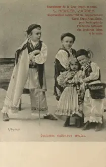 Croatian National Costume - Advertising card