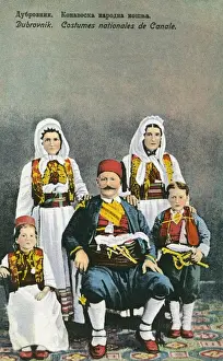 Dubrovnik Prints: Croatian National costume - Dubrovnik