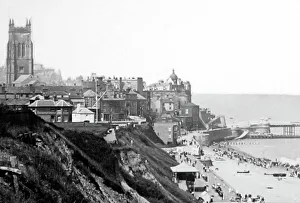 Cromer Church, beach and pier, Victorian period