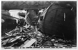 Rails Prints: Cromer Express railway train wreck, Witham, Essex