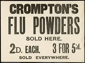 Medicines Prints: Cromptons Flu Powder