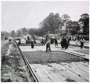 Cromwell Prints: Cromwell Road Extension - Laying down the under-surface