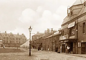 Crook Prints: Crook Market Place Palace Cinema early 1900s
