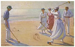 Croquet Prints: Croquet on the Beach