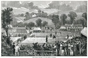 Croquet Gallery: Croquet tournament at Wimbledon, London 1870