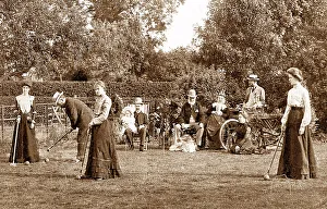 Croquet Prints: Croquet Victorian period