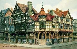 Tudor Prints: The Cross, Chester, Cheshire