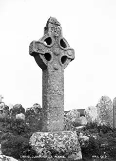 Clonmacnoise Prints: Cross, Clonmacnois, Western Face