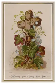 Entwined Prints: Cross with Ivy