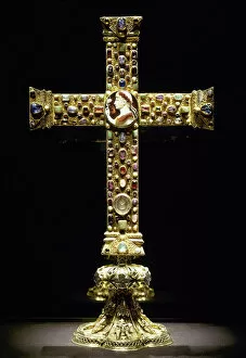 Monarch Collection: Cross of Lothair II. Aachen Cathedral Treasury. Germany