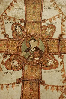 Warsaw Collection: Cross in Majesty (Maiestas Crucis). Fresco, detail