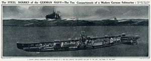 Cross section of a German submarine by G. H. Davis