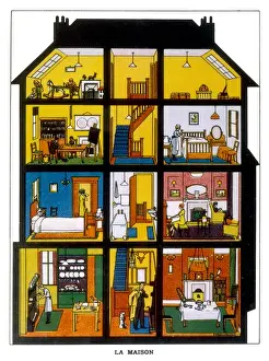 Nursery Prints: Cross-Section of House