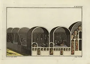 Robertvonspalart Prints: Cross-section of Roman baths