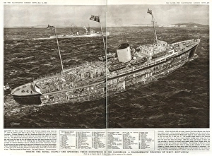 Anthony Collection: Cross section of the royal yacht Britannia