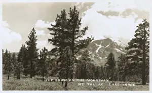 Tahoe Prints: Cross in snow, Mount Tallac, Lake Tahoe, California, USA