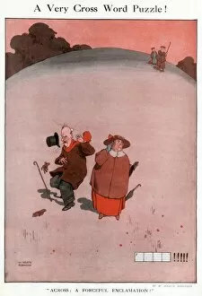 Golfing Collection: A Very Cross Word Puzzle by William Heath Robinson