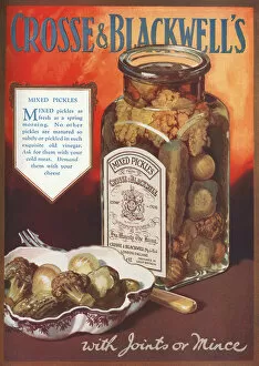 Images Dated 10th August 2016: Crosse and Blackwells Mixed Pickles advertisement