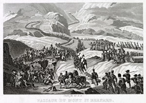 Images Dated 28th January 2021: CROSSING THE ALPS Napoleon and his men take the Saint Bernard route to Italy Date