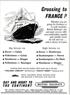 Images Dated 1st October 2019: Crossing to France? Travel with British Railways