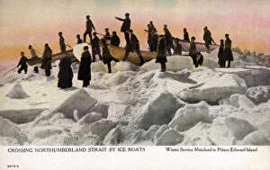 Images Dated 2nd October 2020: Crossing Northumberland Strait by Ice Boat