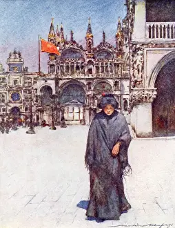 Marco Prints: Crossing the Piazza of St. Mark - Venice, Italy